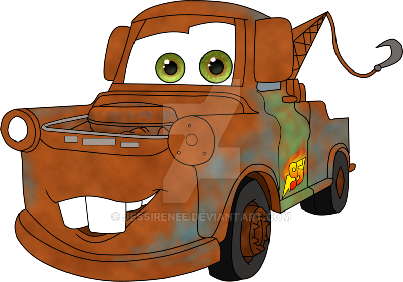 Mater Clip Art - Tow Mater Simple Drawing (800x560)