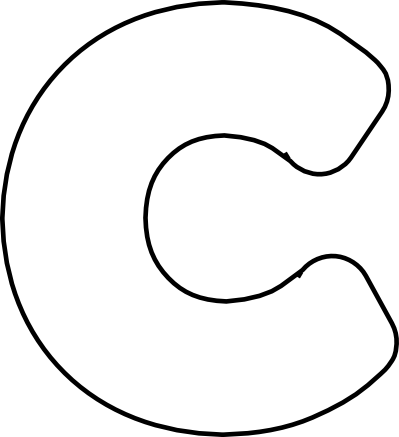 Large Letter C Template Best Photos Of Letter C Template - Printable Letter C (399x437)