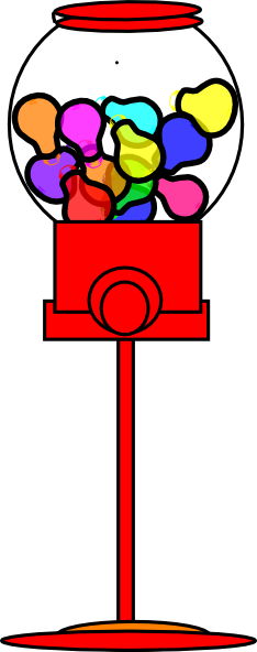 Gumball Machine Clipart - Gumball Machine Clipart (234x592)