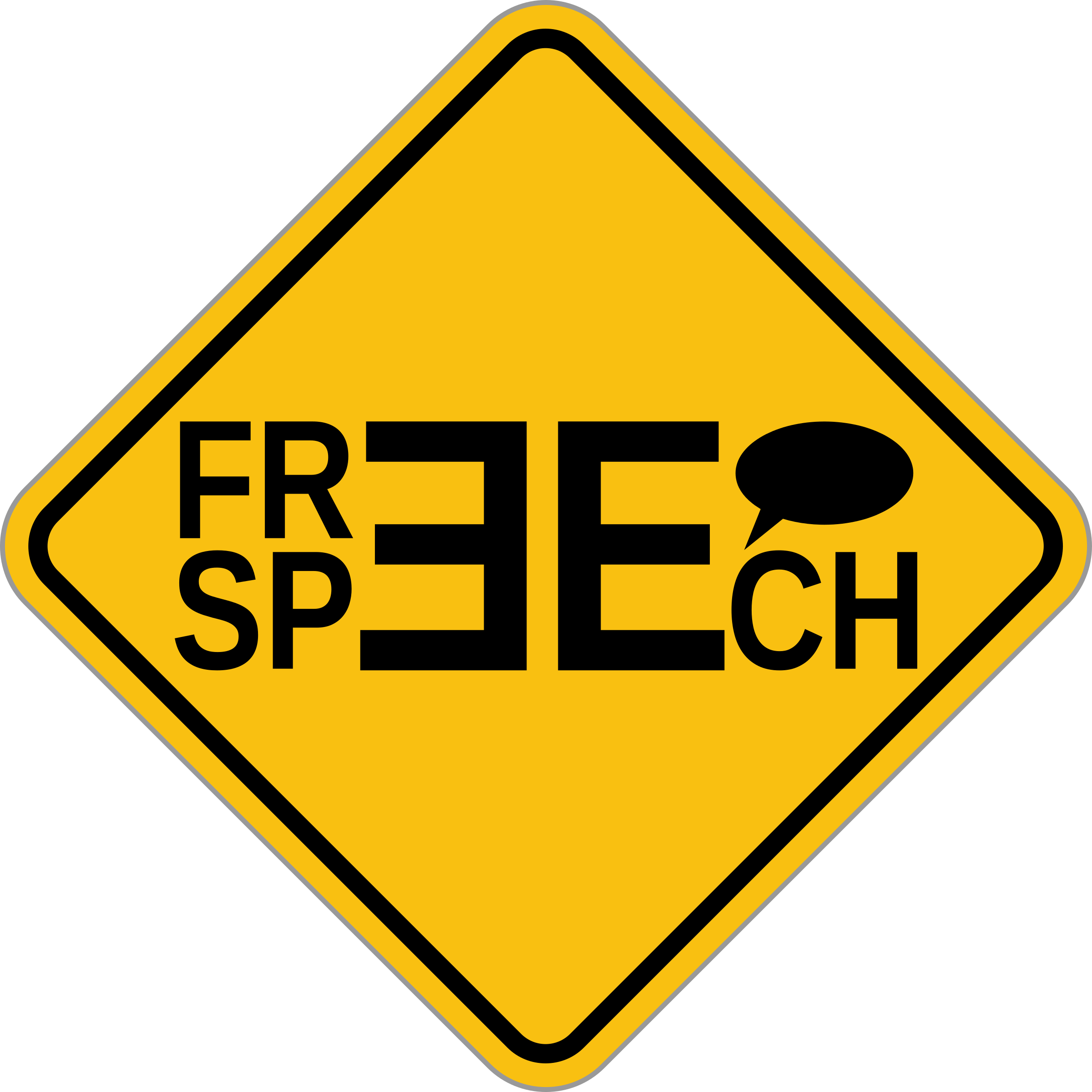 Free Speech - Construction Signs Clip Art (2400x2400)