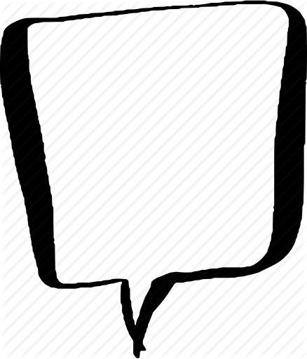 Square Speech Bubble - Drawing (438x512)