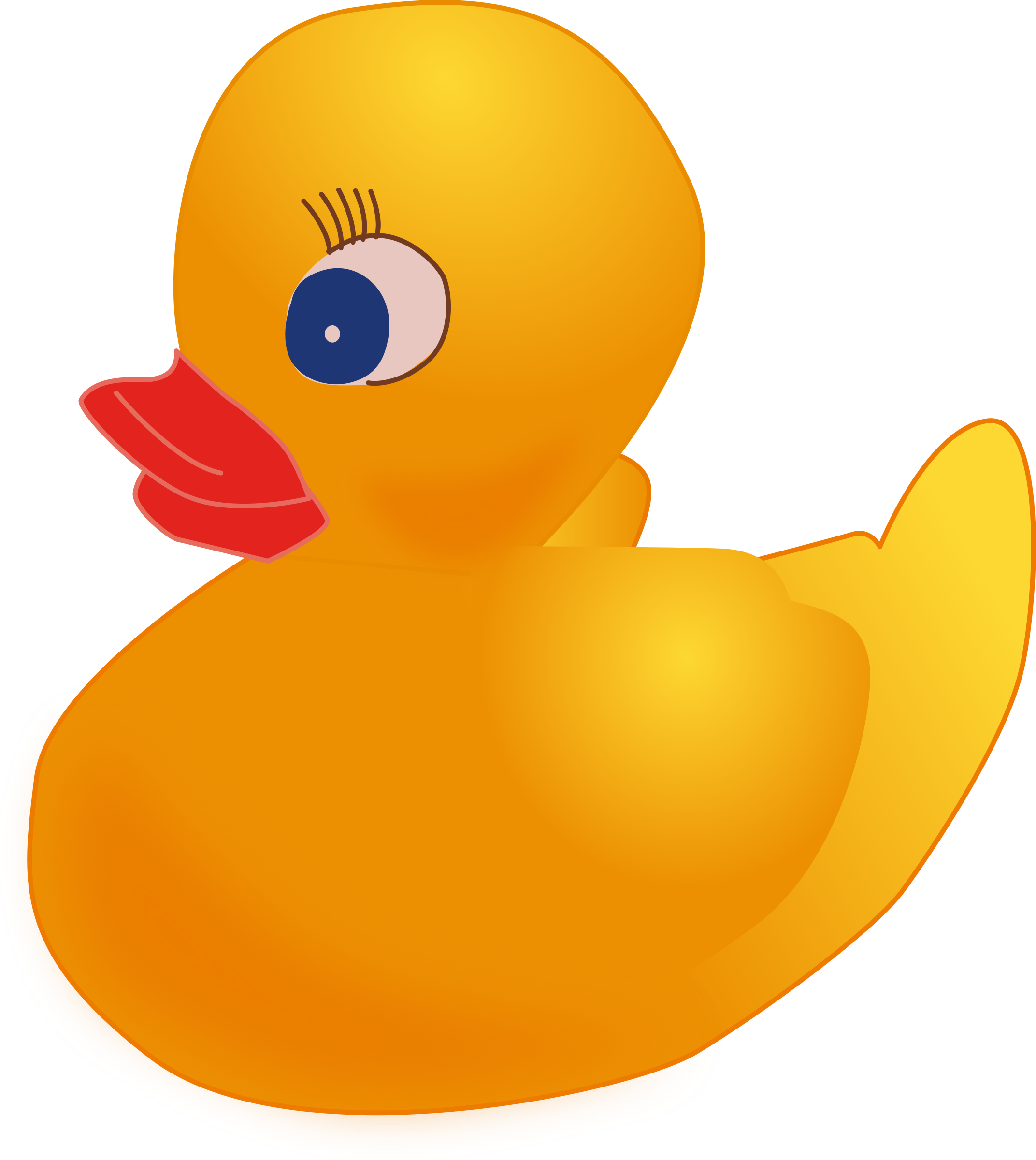 Free Stock Photo Of Female Rubber Ducky Vector Clipart - Rubber Duck Transparent (2144x2400)