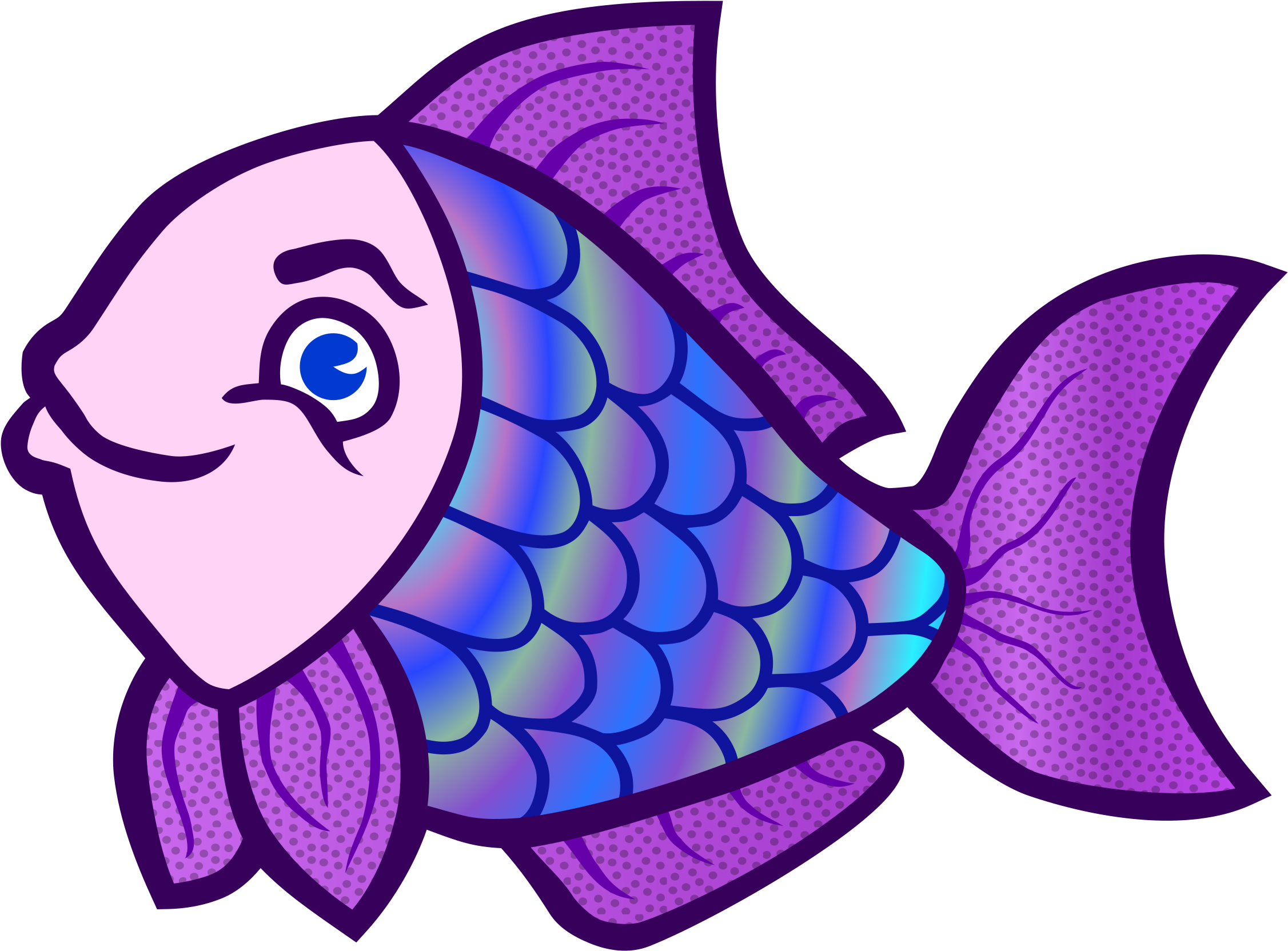 Fish - Coloured - Colorful Fish Clipart (2400x1811)