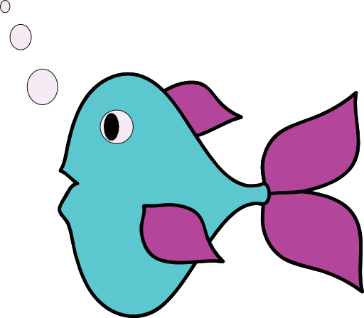 Fish With Bubbles Clipart - Svg-edit (512x448)