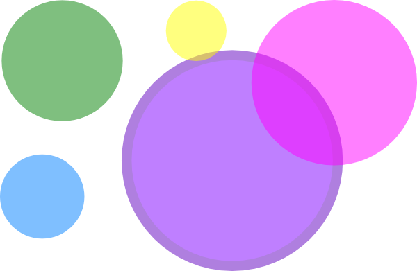 Colored Circles Clip Art - Colorful Circles Clipart (600x391)
