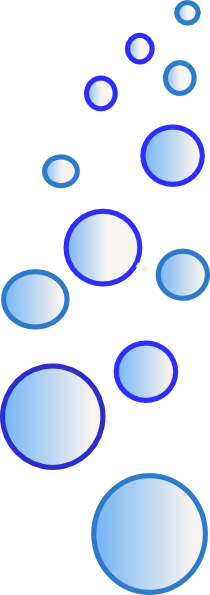 Lots Of Blue Bubbles 2 Clip Art - Clip Art (210x595)