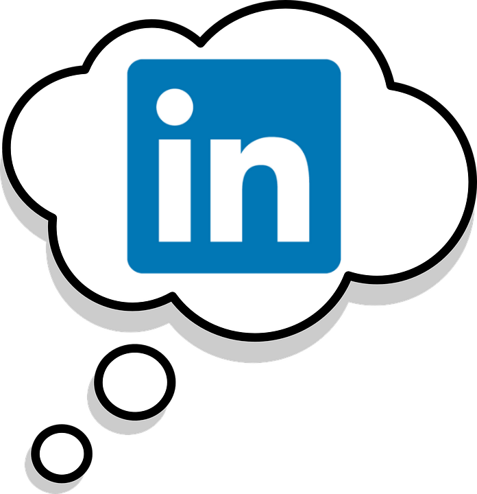 Thought Bubble With Linkedin Logo Inside - Linkedin Status Update (696x720)
