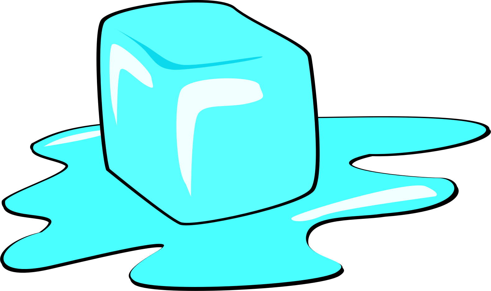 Ice Cube Clip Art At Clker Com Vector Clip Art Online - Ice Cube Melting Animation (1580x939)