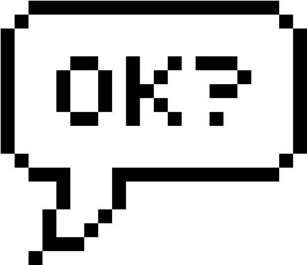 Ok Pixel Speech Bubble - Pixel Speech Bubble Png (460x400)