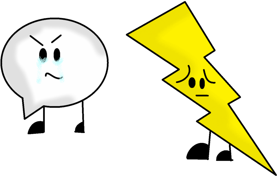 Speech Bubble And Lightning Bolt By Janeandfriends4741 - Lightning Bolt Speech Bubble (1024x659)