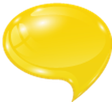 Set Of Speech Bubbles - Yellow Speech Bubble Png (392x399)