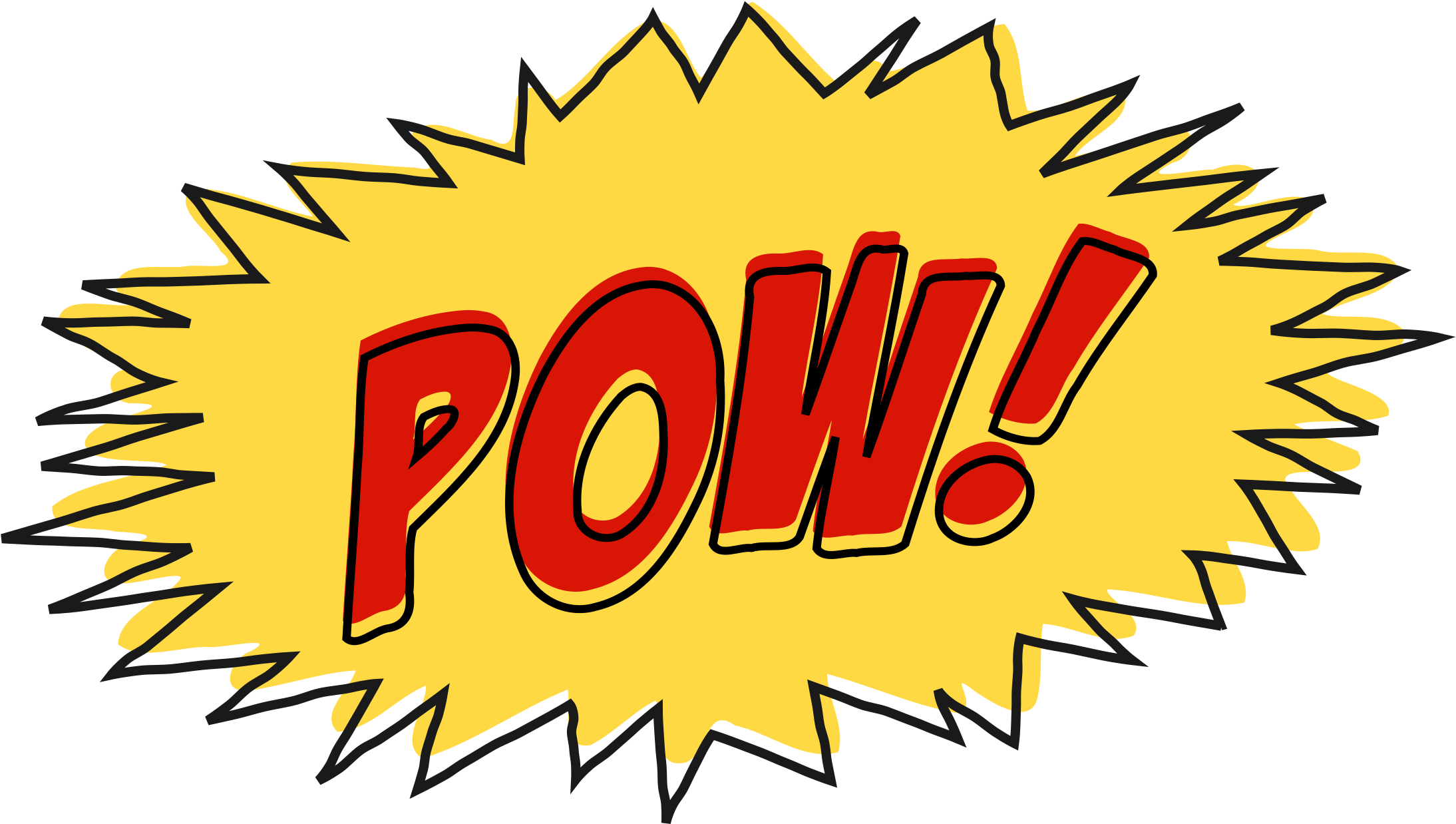 Comic Book Sound Effect No Background - Comic Book Pow Png (2400x1508)