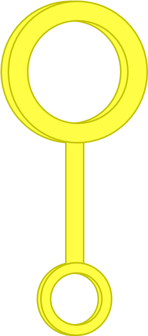 Yellow Bubble Wand - Circle (299x667)