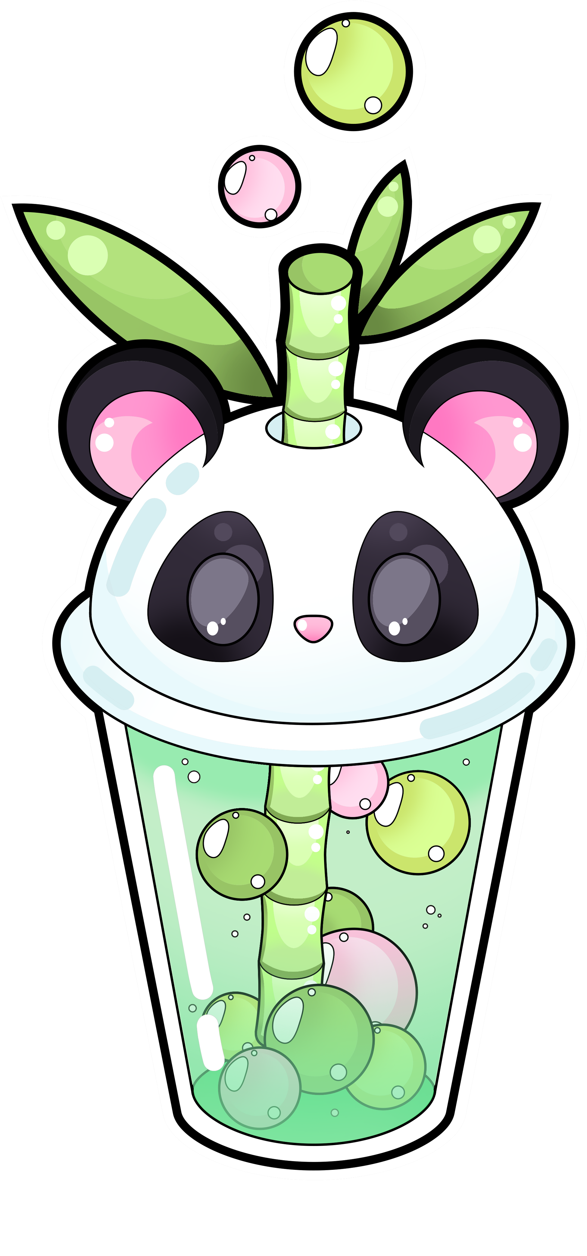 Panda Bubble Tea By Meloxi-d9vat7c 2,110×4,256 Pixels - Cute Panda Bubble Tea (2110x4256)