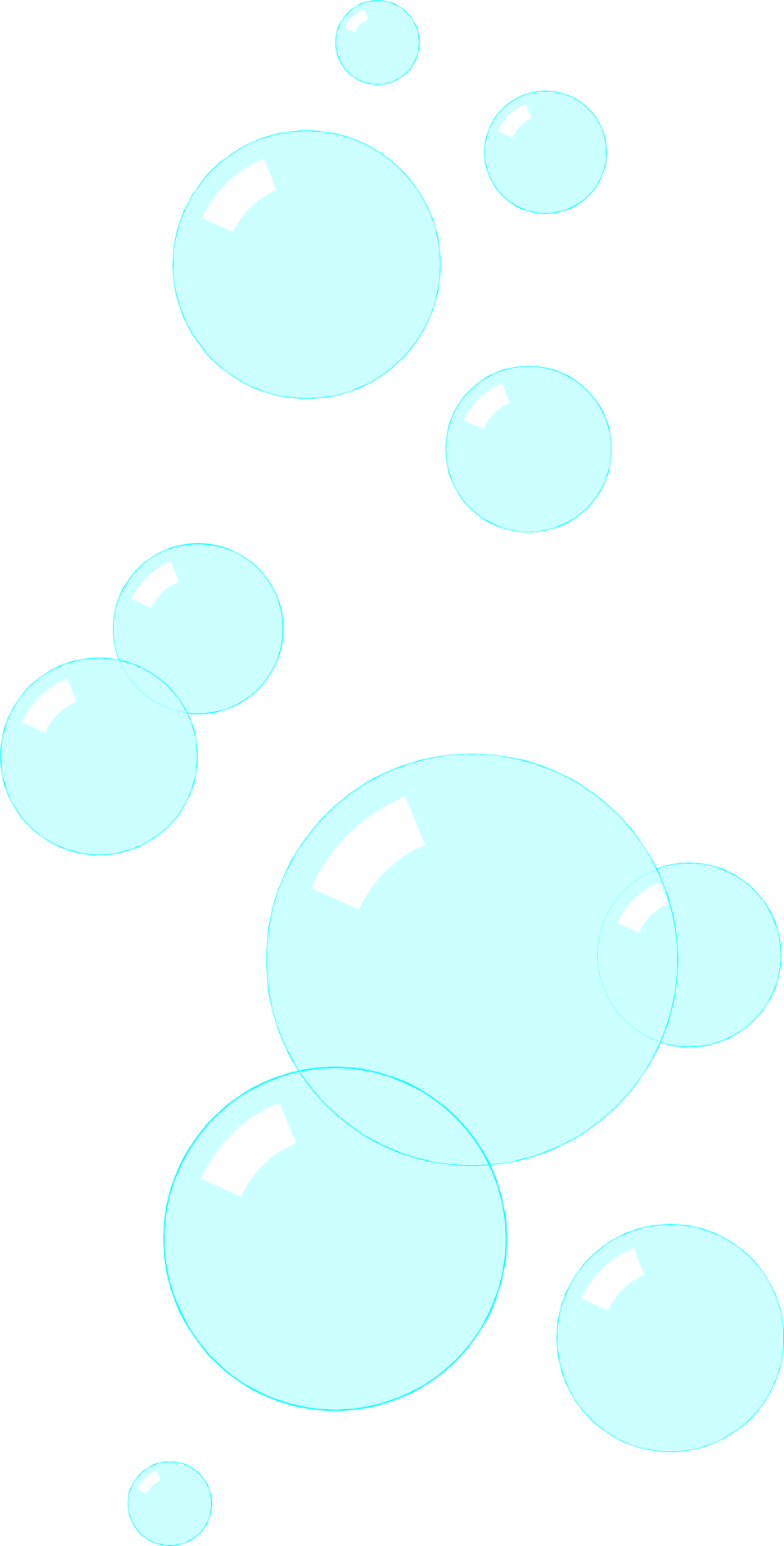 Water Bubbles C - Clip Art (958x1887)