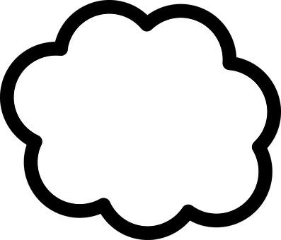 Thought Cloud Shapes Symbols Creative Brai - Cloud Clip Art (397x340)
