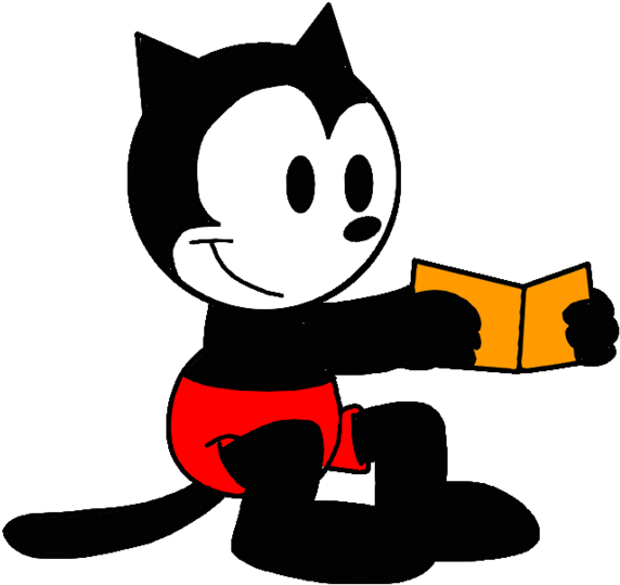 Homer The Cat Reading Comic Book By Marcospower1996 - Cartoon (894x894)