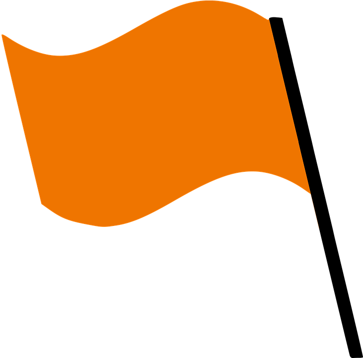 Colour Flag Clipart - Orange Flagge (760x720)