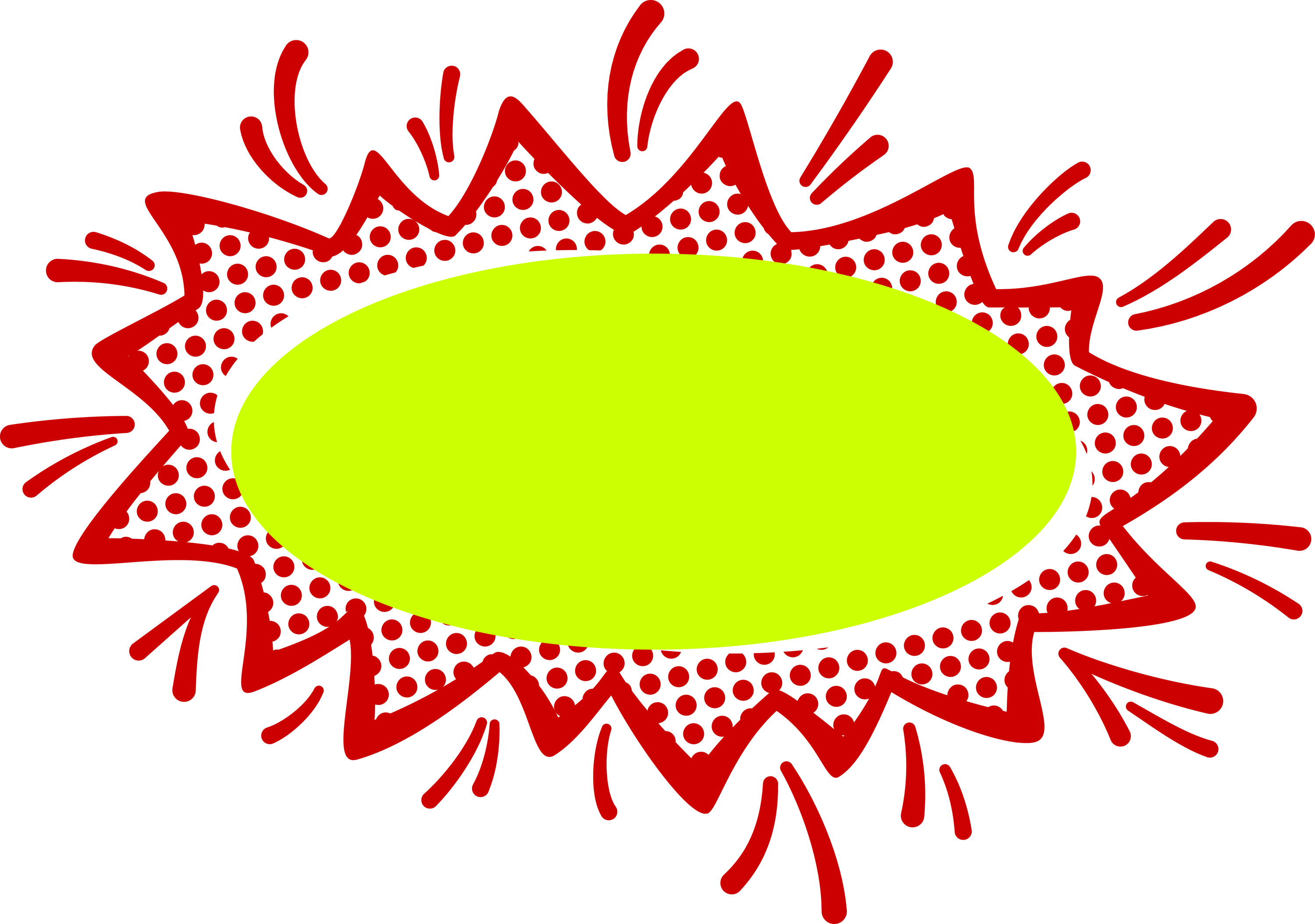 Red And Lime Empty Comic Bubbles Rain Clipart Png Image - Portable Network Graphics (3000x2109)