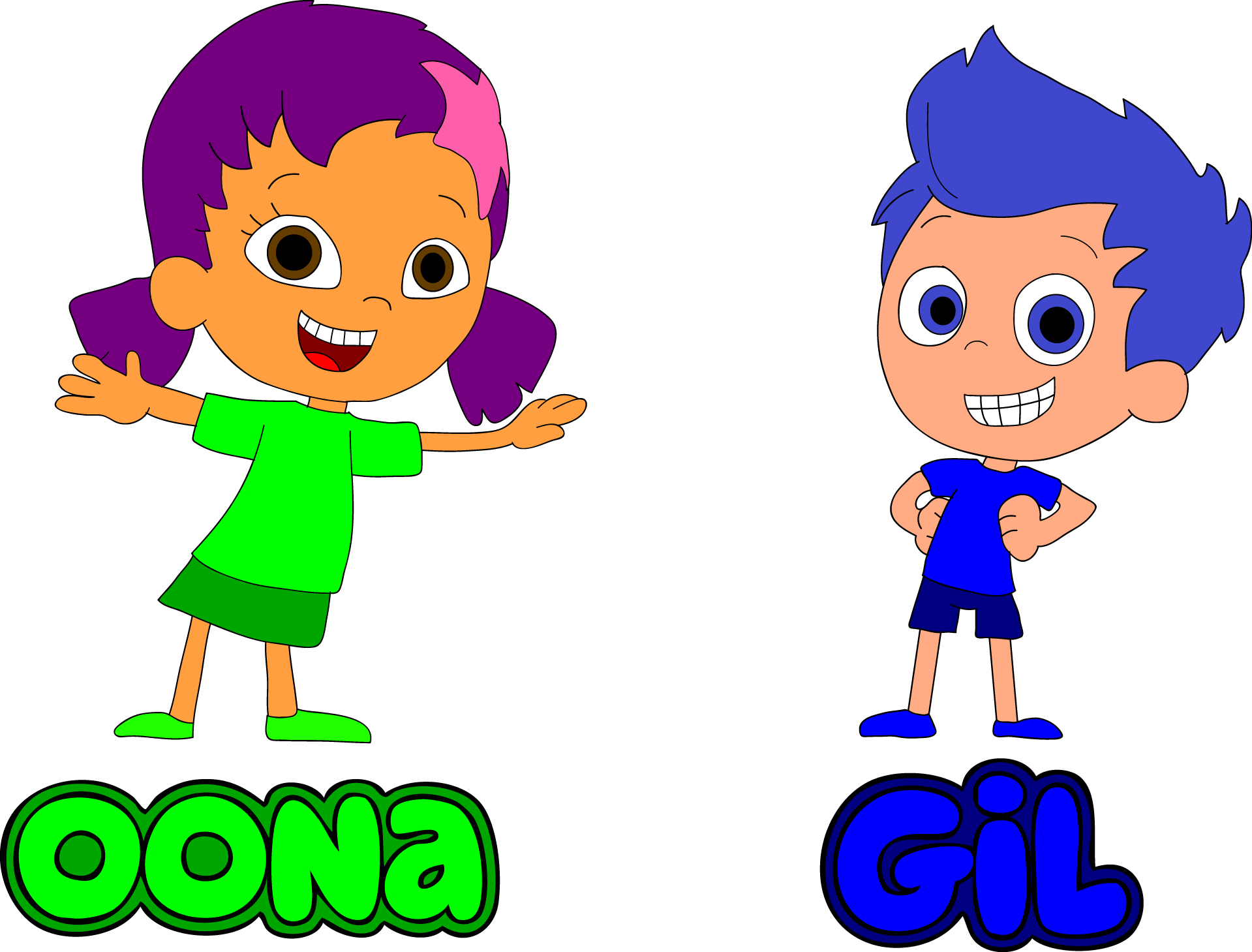Fascinating Bubble Guppies Clip Art Medium Size - Bubble Guppies Oona And Gil (1919x1459)