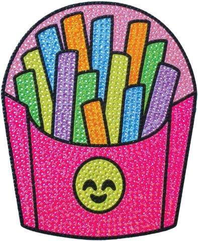 Picture Of Emoji Fries Rhinestone Decals - Picture Of Emoji Fries Rhinestone Decals (550x550)