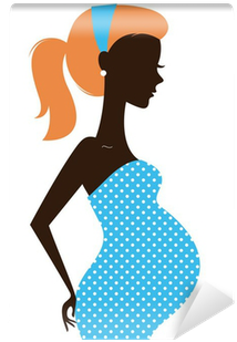 Beautiful Pregnant Woman Silhouette Isolated On White - Beautiful Pregnant Woman Silhouette Isolated On White (400x400)