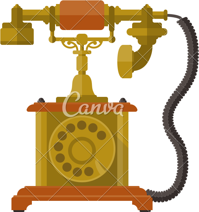 Retro Vintage Telephone Vector Icon - Retro Vintage Telephone Vector Icon (800x800)