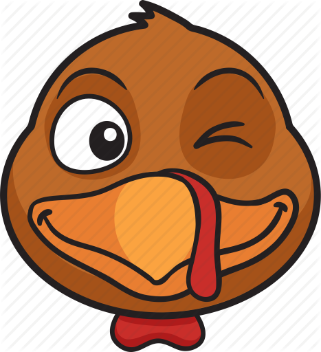 Emoji Holiday Smiley Turkey Icon - Emoji Holiday Smiley Turkey Icon (467x512)