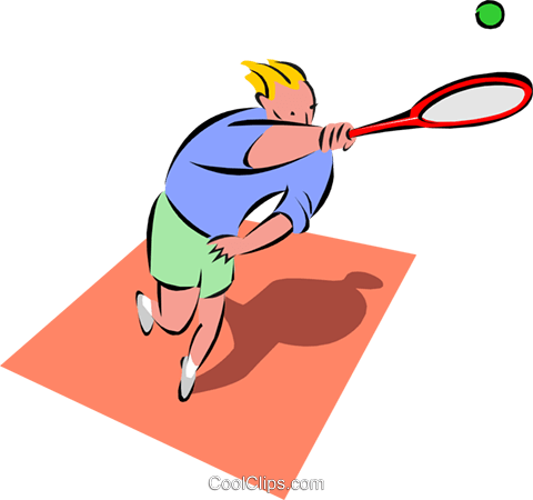 Tennis Player Royalty Free Vector Clip Art Illustration - Tennis Player Royalty Free Vector Clip Art Illustration (480x450)