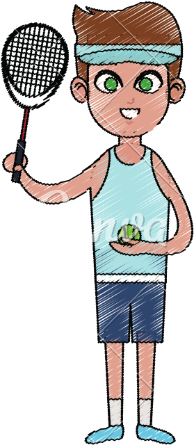 Badminton Clipart Sketch - Badminton Clipart Sketch (800x800)