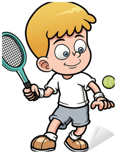 Vector Illustration Of Tennis Player Sticker • Pixers® - Vector Illustration Of Tennis Player Sticker • Pixers® (400x400)