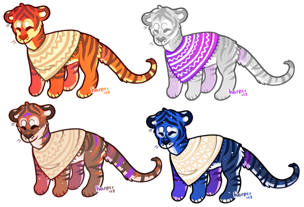 Poncho Tiger Cubs Adopts Closed By Lyresandharps - Poncho Tiger Cubs Adopts Closed By Lyresandharps (1024x705)
