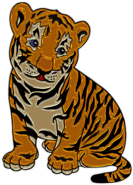Lion Cub Sitting Plastic Art - Lion Cub Sitting Plastic Art (400x400)