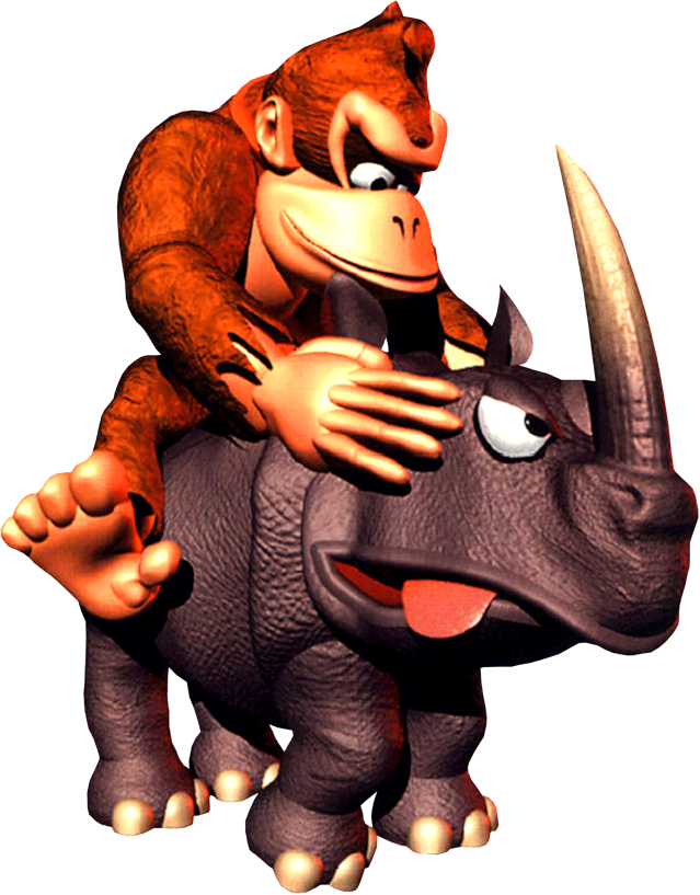 Donkey Kong And Rambi - Donkey Kong And Rambi (639x817)
