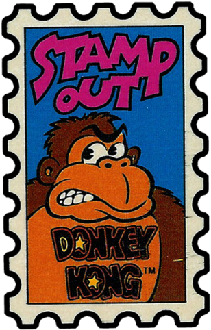 Artwork From 'donkey Kong' Stickers Released In The - Artwork From 'donkey Kong' Stickers Released In The (500x538)