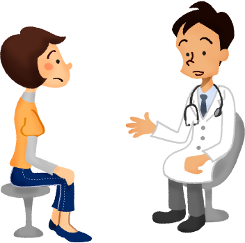 Woman Receiving A Medical Consultation With Doctor - Woman Receiving A Medical Consultation With Doctor (352x350)