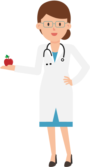 Doctor Holding An Apple Cartoon - Doctor Holding An Apple Cartoon (1280x721)