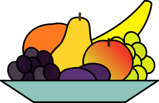 Fruit Salad Bowl Drawing Vegetable - Fruit Salad Bowl Drawing Vegetable (526x340)