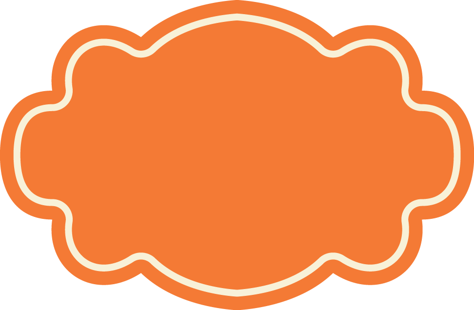 Orange Cloud Badge With White Border - Orange Cloud Badge With White Border (972x636)