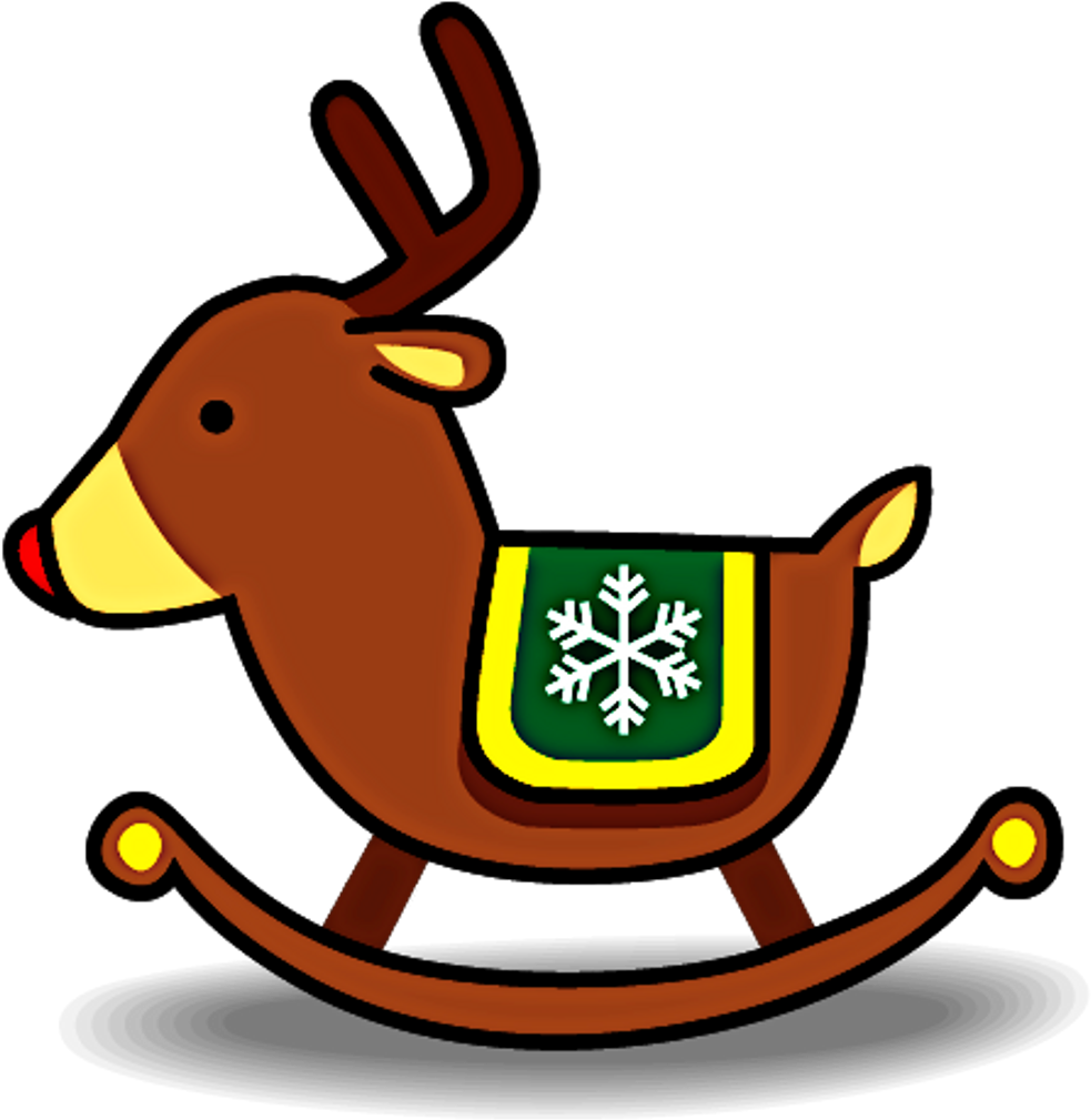 Christmas Rocking Horse Hdr Reindeer - Christmas Rocking Horse Hdr Reindeer (1024x1053)