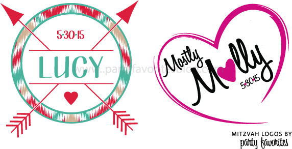Bat Mitzvah Logoslucy And Molly - Bat Mitzvah Logoslucy And Molly (572x293)
