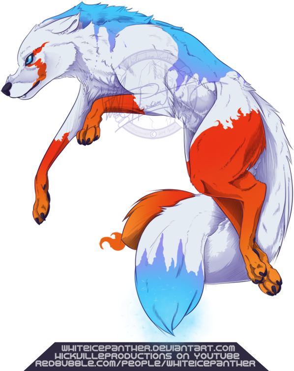 The Wolf Of Fire And Ice By Whiteicepanther - The Wolf Of Fire And Ice By Whiteicepanther (618x800)