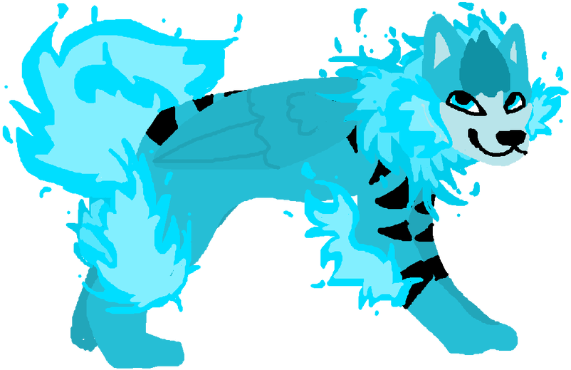 Blue Fire Dog By Thehornedphantom - Blue Fire Dog By Thehornedphantom (1024x576)