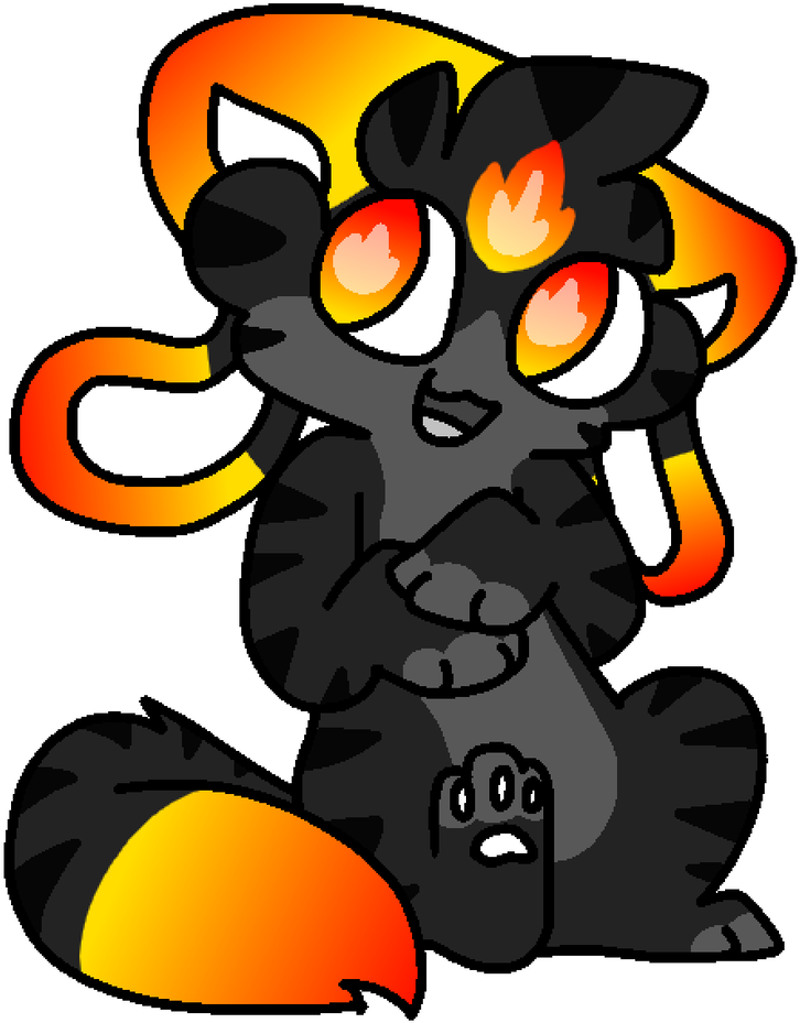 Fire Kittydog Adopt Auction By Moonydrawz - Fire Kittydog Adopt Auction By Moonydrawz (816x979)