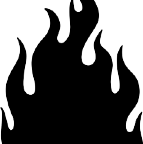Fire Flames Clipart Silhouette - Fire Flames Clipart Silhouette (640x480)