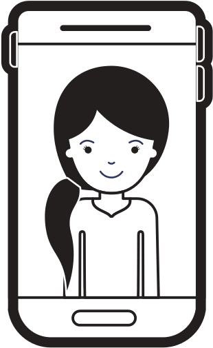 Smartphone Woman Profile Picture - Smartphone Woman Profile Picture (550x550)
