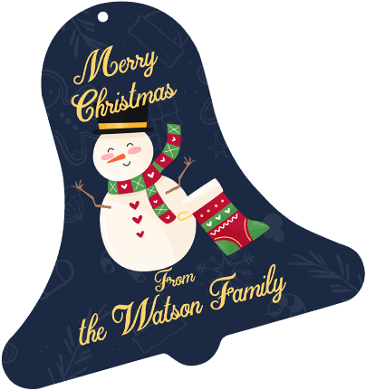 Unisub Plastic Bell Ornament - Unisub Plastic Bell Ornament (450x450)