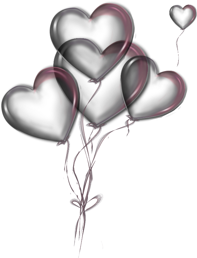 Balloons Hearts Transparent Overlay Bouquet - Balloons Hearts Transparent Overlay Bouquet (1024x1024)