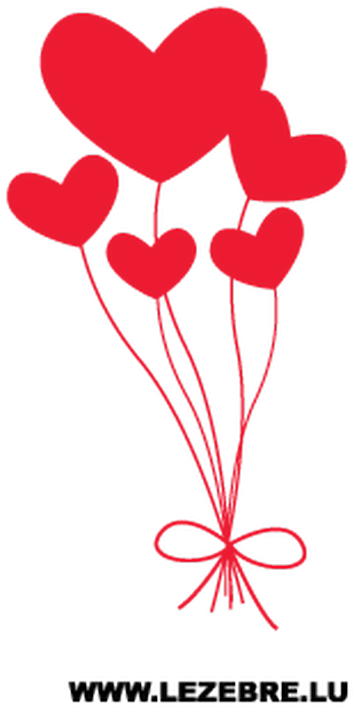 Sticker Ballons Coeurs - Sticker Ballons Coeurs (800x800)
