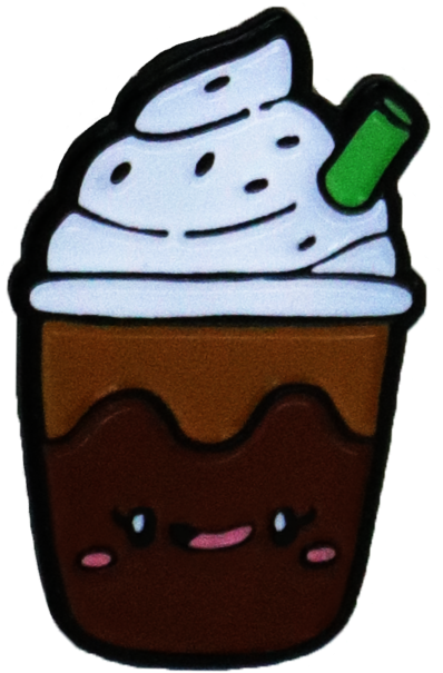 Enamel Pin- Iced Coffee - Enamel Pin- Iced Coffee (634x634)